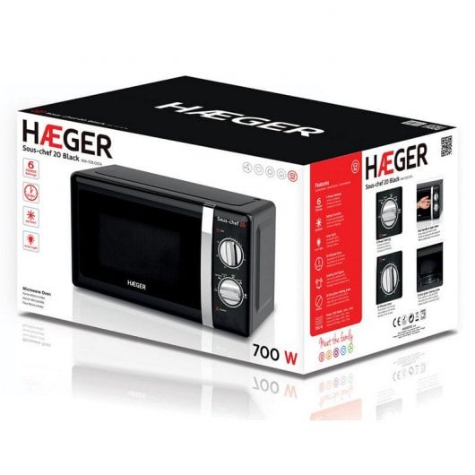 Haeger Sous-Chef 20 Mikrowelle, 20 l, 700 W, Schwarz