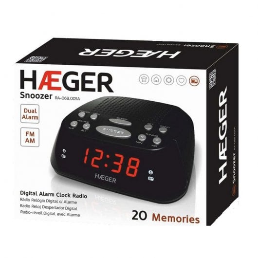 Haeger Snooze Radio Despertador Digital