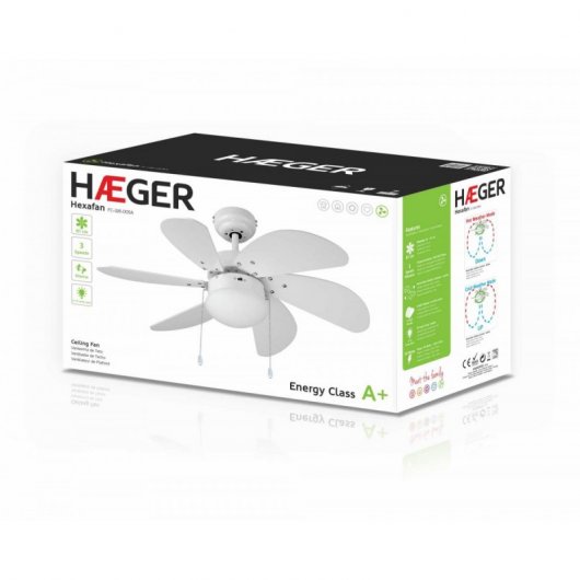 Ventilateur de plafond Haeger Hexafan 50W