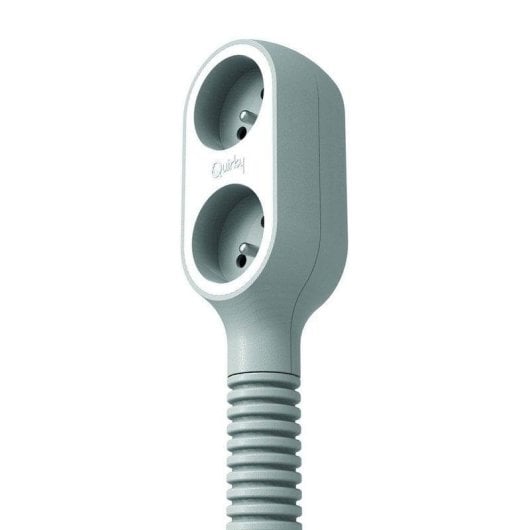 Quirky Prop Power Regleta Enrollable 2 Tomas Gris