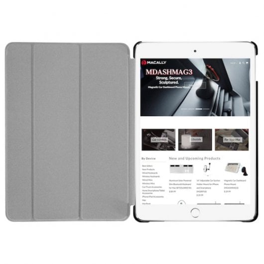 Macally Bstand Funda Libro con Soporte para iPad Mini 2019 Negra