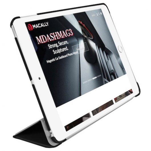 Macally Bstand Funda Libro con Soporte para iPad Mini 2019 Negra