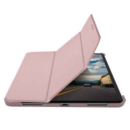 Macally Bstand Funda Libro con Soporte para iPad 11" Pro 2020 Rosa
