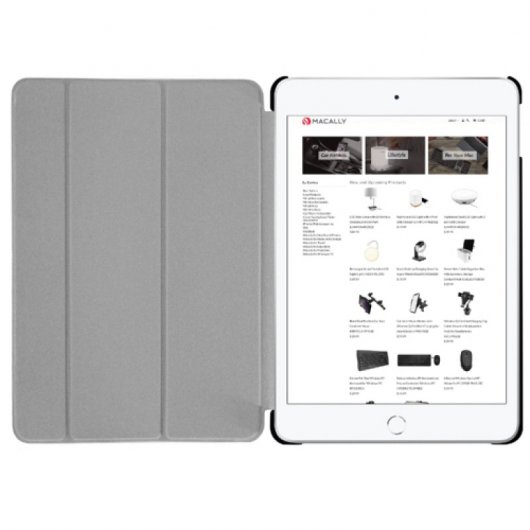 Macally Bstand Funda Libro con Soporte para iPad 10.2" 2019 Negra