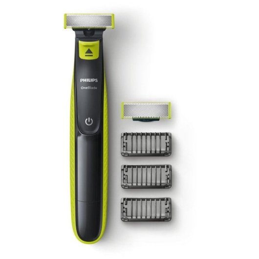 Aparador de Barba Facial Philips OneBlade QP2520/30 Recarregável 45min Seco e Molhado 3 Pentes