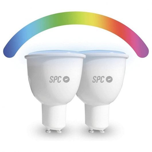 Lampadina LED Smart SPC Aura 450 RGB 5,5 W GU10 Confezione da 2 unità