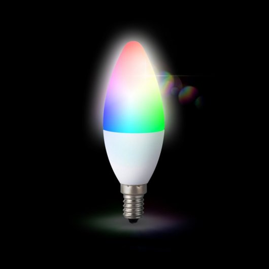 Unotec Bombilla LED WiFi E14 5W RGB Compatible con Alexa y Google