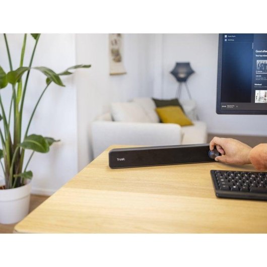 Barra de Som Trust Arys 2.0 6W RMS USB Jack 3,5mm Preta