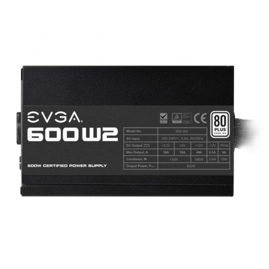 EVGA 600 W2 600W 800 Plus Bianco