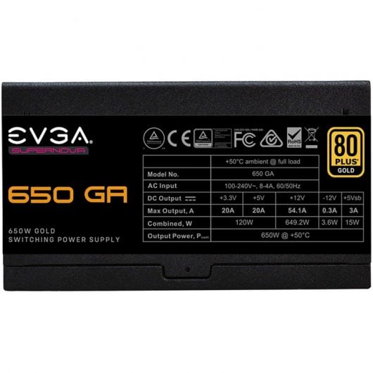 EVGA 650GA Supernova 650W 80 Plus Gold Modular