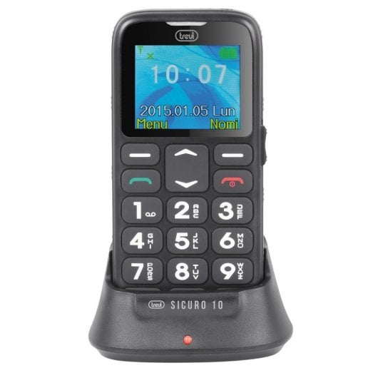 Trevi Sicuro 10 4,5 cm (1.77") Nero Telefono per anziani