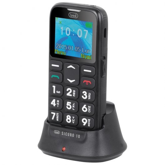 Trevi Sicuro 10 4,5 cm (1.77") Nero Telefono per anziani