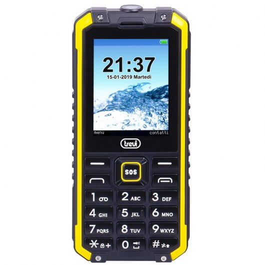 Trevi Forte Plus 80 Teléfono Ruggerizado Negro/Amarillo Libre