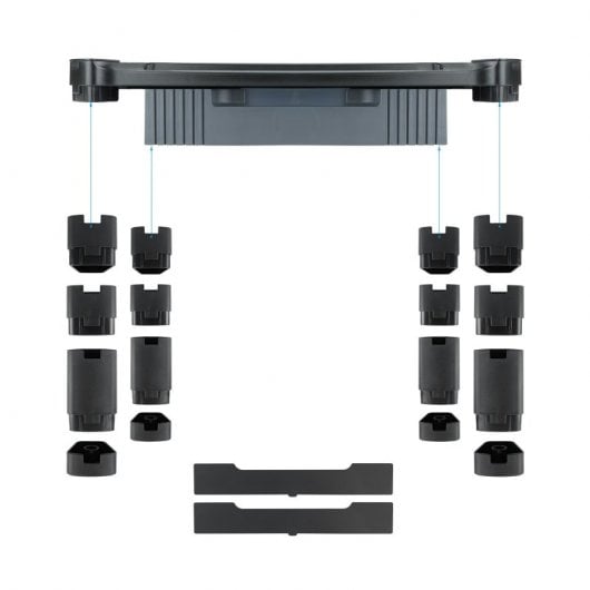 TooQ Soporte Elevador Regulable Multiusos con Cajón Negro
