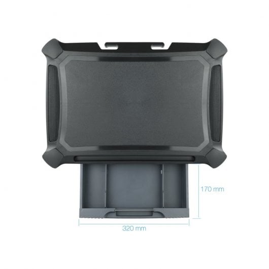 TooQ Soporte Elevador Regulable Multiusos con Cajón Negro
