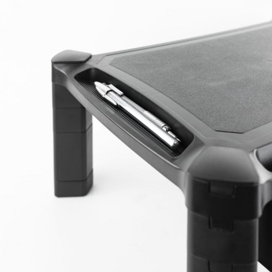 TooQ Soporte Elevador Regulable Multiusos con Cajón Negro