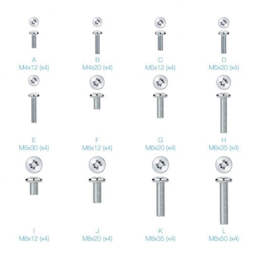 TooQ Kit de Parafusos para Montagem Universal de Telas