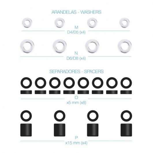 TooQ Kit de Parafusos para Montagem Universal de Telas
