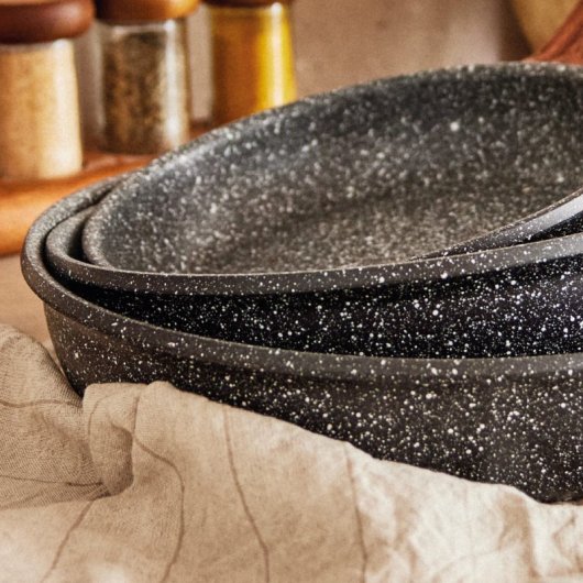 Newchef Folk Set de Sartenes de Aluminio Forjado 20, 24 y 28cm