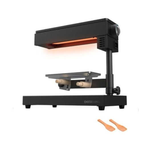 Raclette Cecotec Cheese&Grill 6000 Black 600W Grill Edelstahl Thermostat Antihaft