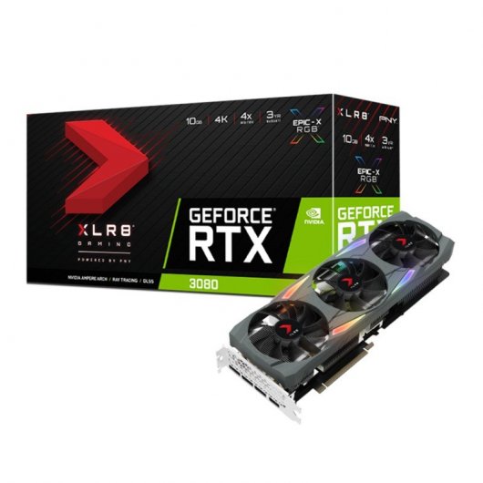 PNY GeForce RTX 3080 XLR8 Gaming UPRISING EPIC-X RGB Triple Fan Edition 10GB GDDR6X