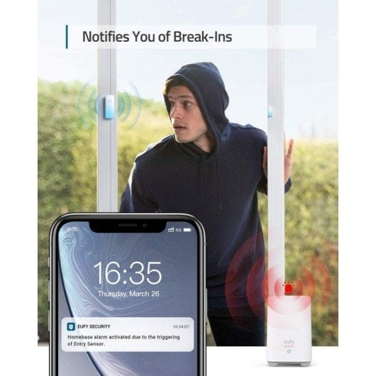 Alarme Eufy Smart Home Set Wi-Fi Sem fio Sensor Movimento Interior App