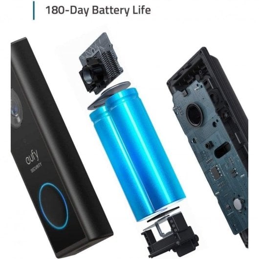 Türklingel Eufy Video Doorbell 2K HomeBase 2 AI 160° IP65 Schwarz