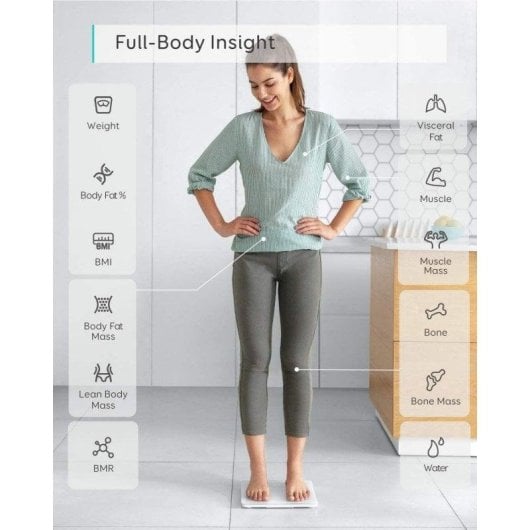 Eufy Smart Scale C1 Báscula de Baño Inteligente Blanca