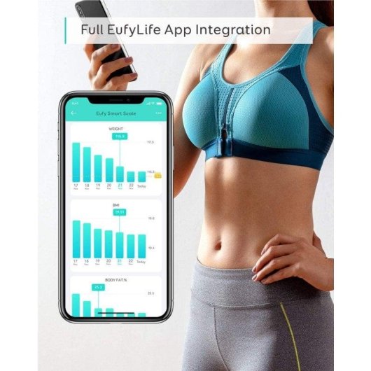 Eufy Smart Scale C1 Báscula de Baño Inteligente Blanca