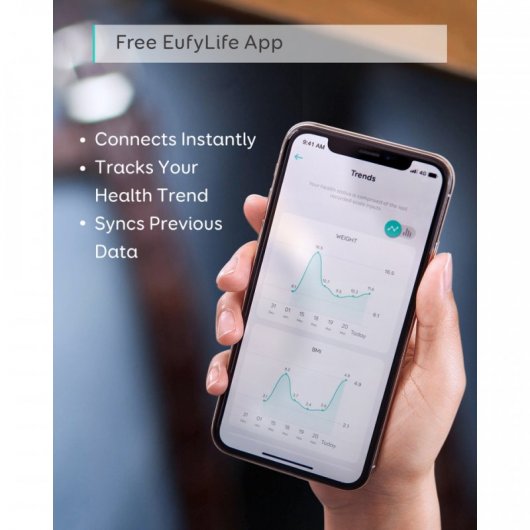 Eufy Smart Scale P1 Báscula de Baño Inteligente Negra
