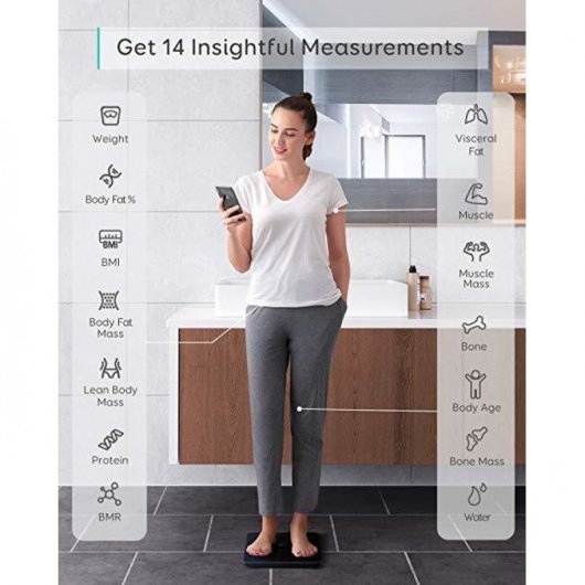 Eufy Smart Scale P1 Báscula de Baño Inteligente Negra