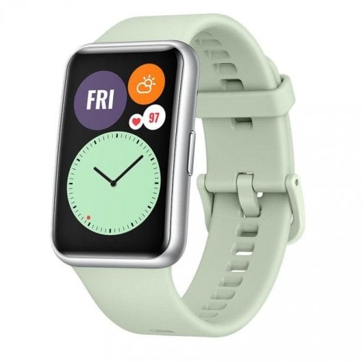 Huawei Watch Fit Active Bluetooth GPS 42mm AMOLED Vert Menthe Étanche 5ATM SpO2 Pulsomètre