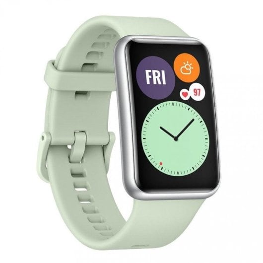 Huawei Watch Fit Active Bluetooth GPS 42mm AMOLED Vert Menthe Étanche 5ATM SpO2 Pulsomètre