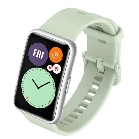 Huawei Watch Fit Active Bluetooth GPS 42mm AMOLED Vert Menthe Étanche 5ATM SpO2 Pulsomètre