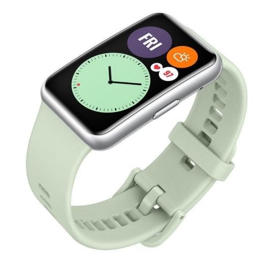 Huawei Watch Fit Active Bluetooth GPS 42mm AMOLED Vert Menthe Étanche 5ATM SpO2 Pulsomètre