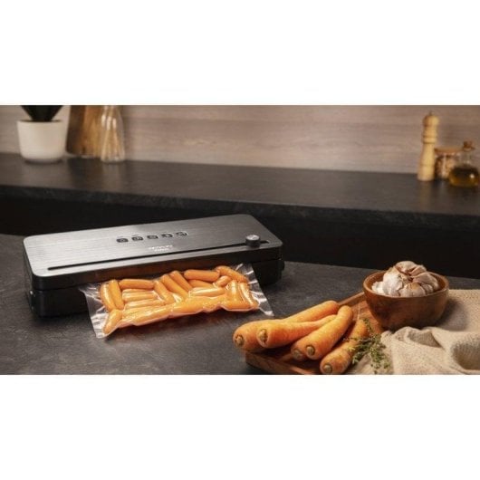 Seladora de Vácuo Cecotec SealVac 140 SteelCut Inox 140W Corte e Modo Húmido/Seco