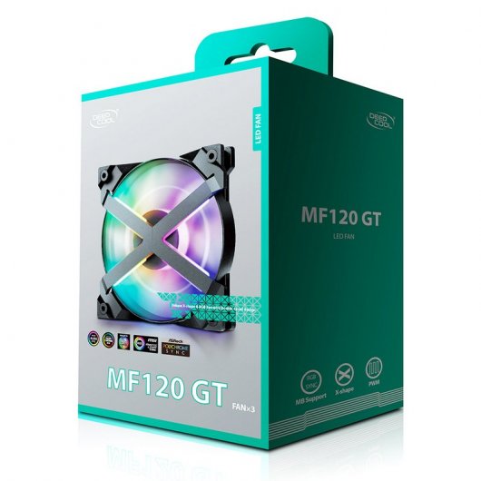 DeepCool MF120 GT Pack 3 Ventoinhas 120mm ARGB