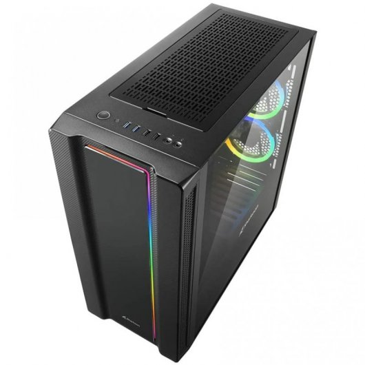 Sharkoon REV220 Cristal Templado USB 3.1 Negra