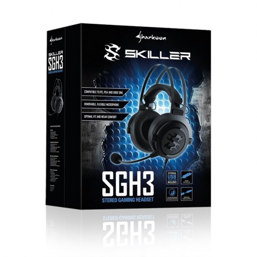 Sharkoon Skiller SGH3 Auriculares Gaming Negros