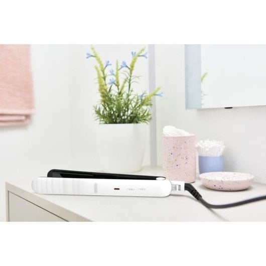 Piastra per Capelli Ceramica Rowenta Optiliss SF3210 230ºC 10 Impostazioni Bianco