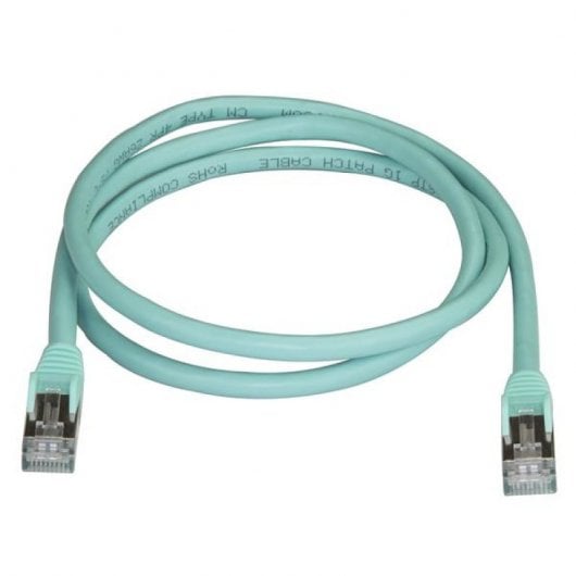 StarTech.com Cavo di Rete Ethernet Cat6a - Cavo Schermato STP da 1m - Turchese