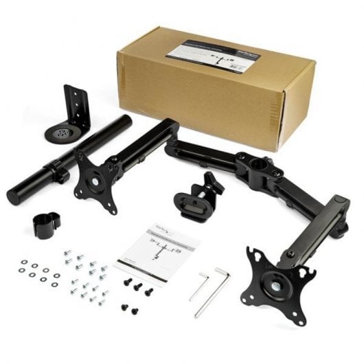 StarTech.com ARMDUAL3 Flachbildschirm-Tischhalterung 81,3 cm (32") Tisch/Bank Schwarz