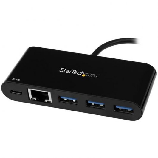 StarTech Concentrador USB 3.0 a 3x USB-C con Ethernet Negro