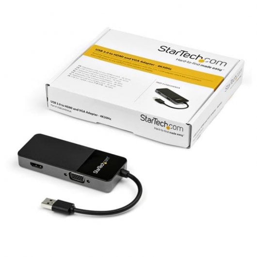 StarTech.com USB32HDVGA USB-Grafikadapter 3840 x 2160 Pixel Schwarz, Silber