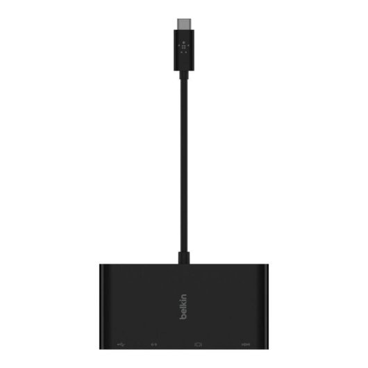 Belkin USB-C Adaptador Multimedia  VGA/HDMI/USB 3.0 y Ethernet Negro