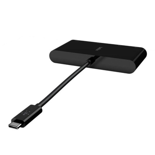 Belkin USB-C Adaptador Multimedia  VGA/HDMI/USB 3.0 y Ethernet Negro