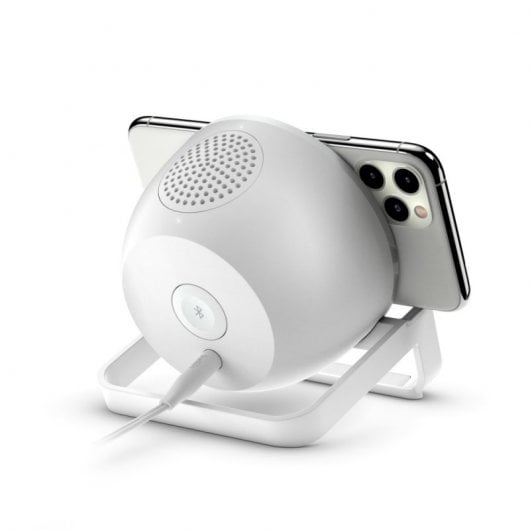 Belkin BoostCharge 10W Bluetooth-Lautsprecher und kabelloser Ladeständer, weiß
