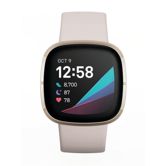 Fitbit Sense Smartwatch Blanco Marfil/Acero Inoxidable Dorado