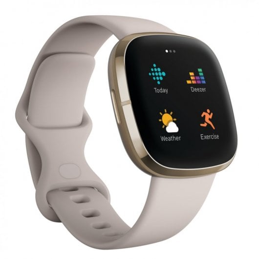 Smartwatch Fitbit Sense Bianco Avorio/Acciaio inossidabile Oro