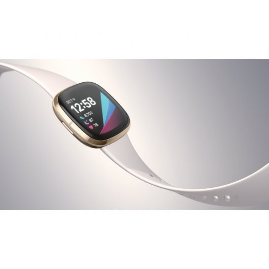 Fitbit Sense Smartwatch Blanco Marfil/Acero Inoxidable Dorado